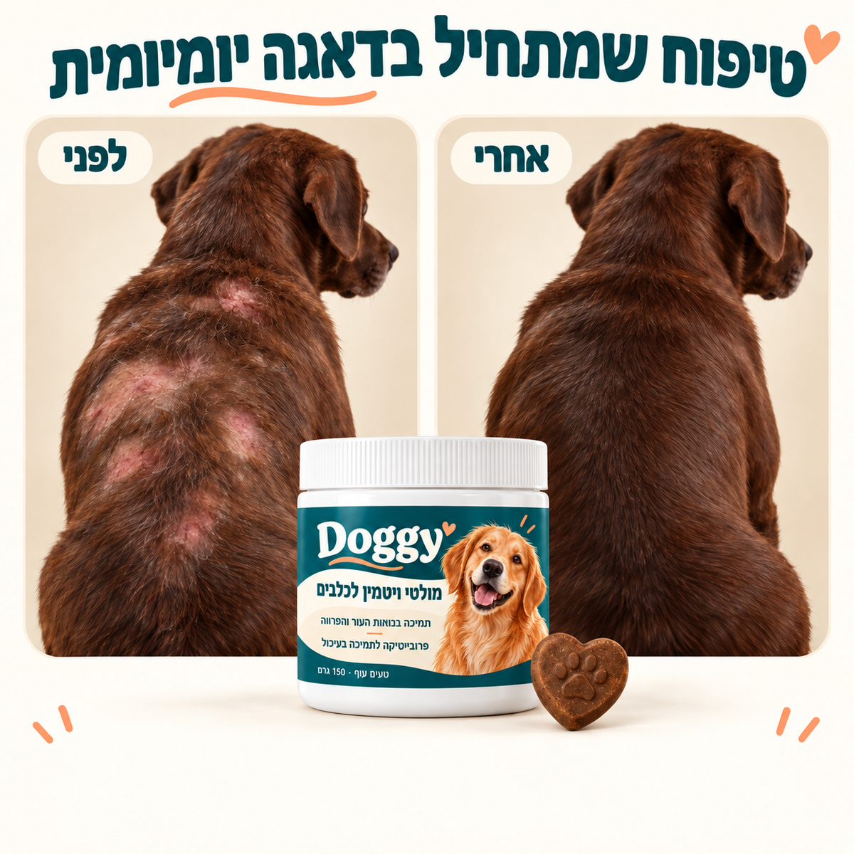חטיף לתמיכה באלרגיות וגירודים