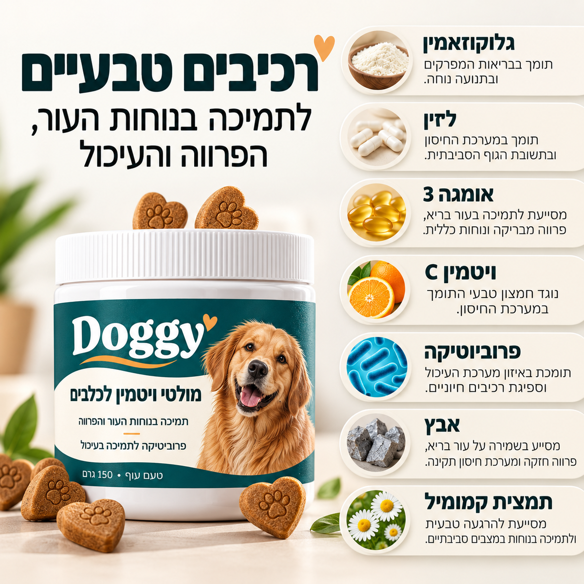 חטיף לתמיכה באלרגיות וגירודים
